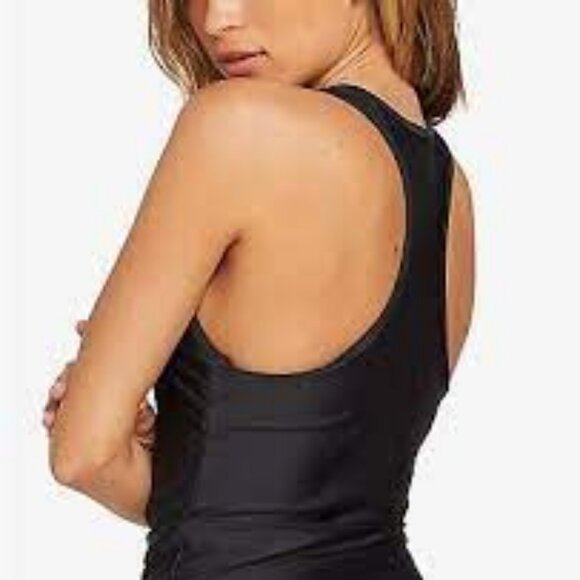 NWT! Volcom Black Racerback 50+ UPF Simply Core Swimsuit Tankini Top NEW! - Picture 3 of 3